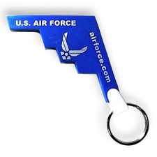 USAF B-2 Spirit Stealth Bomber Keychain Northrop Grumman Pewter Vtg 2000s