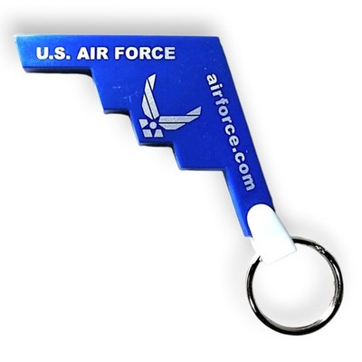 USAF B-2 Spirit Stealth Bomber Keychain Northrop Grumman Pewter Vtg 2000s
