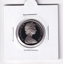 AUSTRALIAN PROOF:  1976  10  CENT COIN  IN 2X2 HOLDER #3047