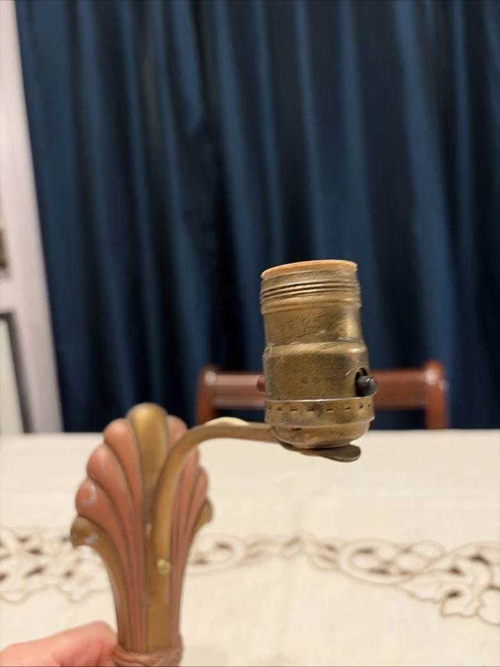 Aplique de pared eléctrico Art Deco antiguo vintage con cable Foto 4 de 4