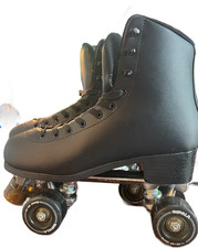 Impala Roller Skates - Classic Black HighTop Quad Skates - Women's US 12 / Men's