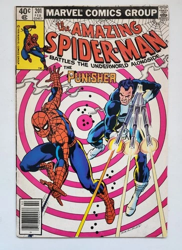 AMAZING SPIDER-MAN #201 - Marvel 1980 - Feat. The Punisher VG/FN Newsstand