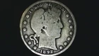 1892-P  Barber Half Dollar KEY DATE