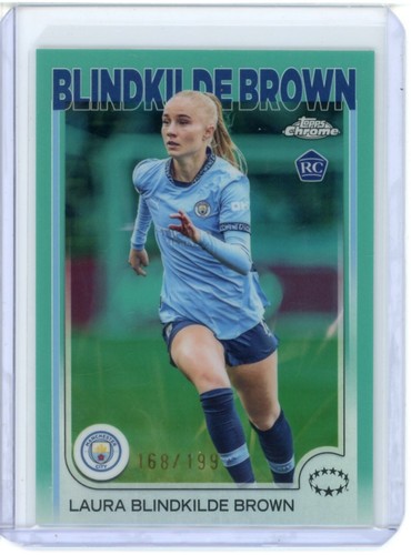 2024-25 Topps Chrome UEFA Women's UCL AQUA LAURA BLINDKILDE BROWN /199