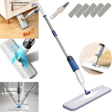 360  Spray Mops for Floor Cleaning with 5 Washable Pads, Wet Dry Microfiber Mop.