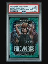 2023 PRIZM Ausar Thompson Fireworks Green Shimmer  PSA GEM MT 10 Rookie FOTL 3/3