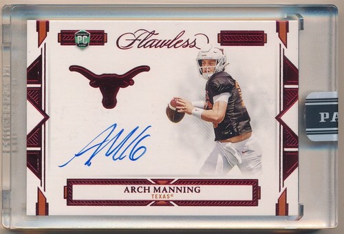 ARCH MANNING 2023 PANINI FLAWLESS RC ROOOKIE BLACK BOX AUTOGRAPH TEXAS AUTO 1/1