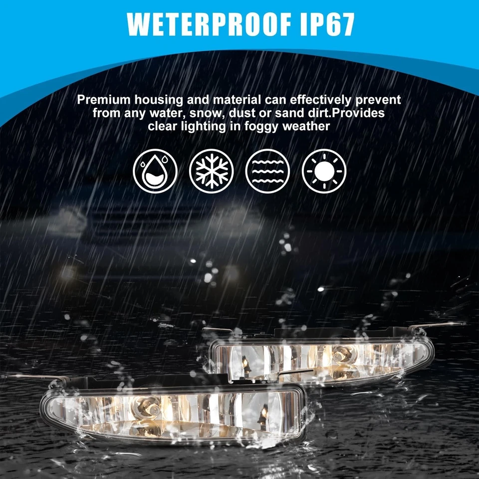 Clear Fog Lights For 1997-2005 Buick Regal Century Driving Bumper Lamps 2pcs Foto 3 de 4