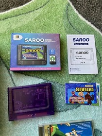 SEGA Saturn HST-3220 Boxed + 3 Games + New Saroo Card, REGION FREE!!!