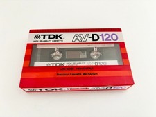 New TDK AV-D 120 vintage 1982 audio cassette blank tape sealed Made in Japan