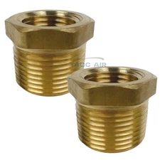 2 PC 3/4" Male x 1/2" Female Hex Reducer Bushing Adapter Pipe Reducing Fitting