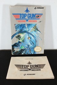 Top Gun The Second Mission Nintendo NES Game Box and Manual Complete CIB
