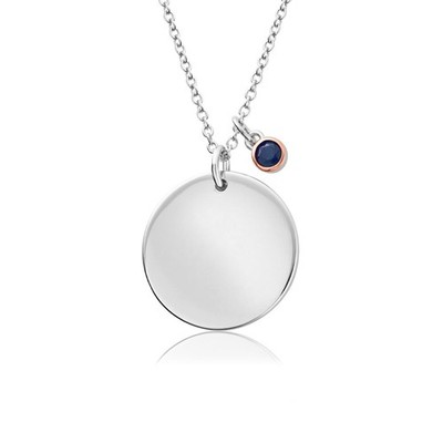 Clogau Anhänger walisisches Silber & 9 kt Rotgold Feier September Geburtsstein neu