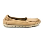 Womens 8 M SAS Sunny Latte Beige Soft Leather Slip On Loafers Shoes A6838099