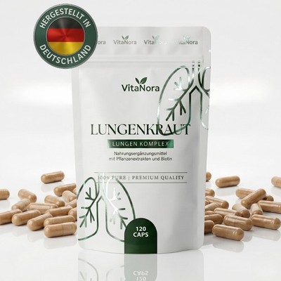Lungenkraut Kapseln 120 Stk   Atem Komplex mit Salbei & Pfefferminze   Vegan   M