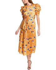 Carolina Herrera Knot Midi Dress Women's Yellow 2