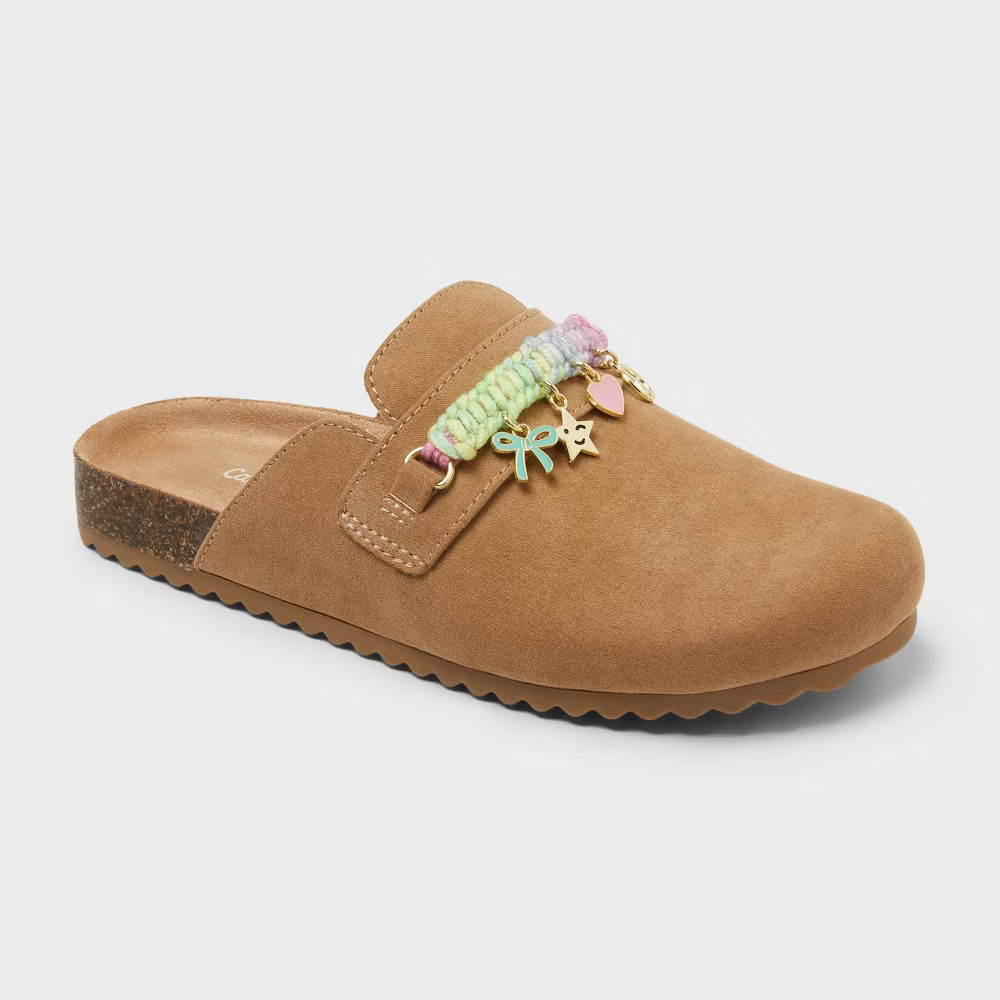 Cat & Jack Kids' Adara Friendship Bracelet Slip-On Clogs Shoes - Tan