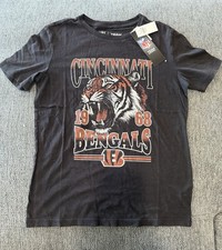 NFL Cincinnati Bengals Youth T-Shirt Size L 10 12 Black Tiger Graphic NWT