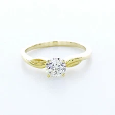 1.13ct Lab-Created Diamond H/VS2 Round Cut 14K Gold Prong Vintage Solitaire Ring