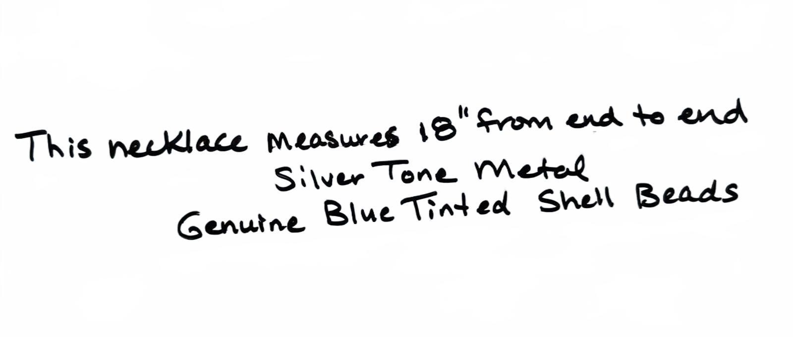 Blue Round Shell Bead Necklace - image 6