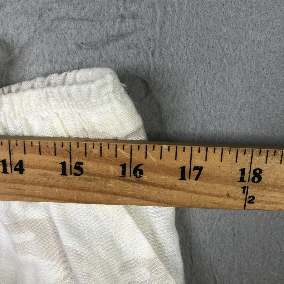 Sanctuary Shorts Womens Large White Beige Linen Camo Drawstring Pockets Pull On - Image 4 of 4