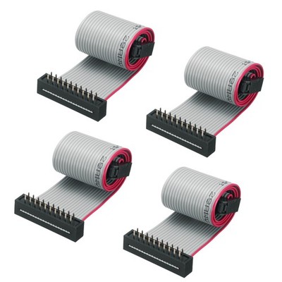 IDC Wire Flat Ribbon Cable FC/FD Connector A-type 20Pins 0.2m Long, 4pcs