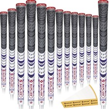 Cross Cord Golf Grips Set of 13 - Anti-Slip, Multi-Compound, Low Taper