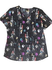 Nursing Scrubs The Nightmare Before Christmas Women  s Medium
