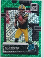 2022 Panini Donruss Rated Rookie Romeo Doubs Optic Preview Green Mojo RC