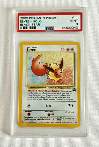 2000 Pokemon Promo Eevee Holo Black Star Promo 11 PSA 9