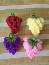 3 pcs keychain amigurumi crochet handmade grape