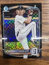2025 Bowman Draft #BDC-195 Caleb Leys Chrome Black X-Fractor #/10