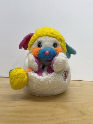 1985 Vintage Mattel Popples White Puffball Stuffed Animal Plush Toy 