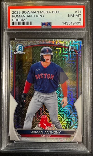 2023 Bowman - Chrome Prospects Roman Anthony #BCP-71 Mojo Refractor (RC) PSA 8