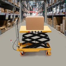 770lb Load Scissor Lift Table Hydraulic Lift Table Cart 35.8 19.7In Table Size