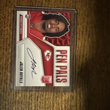 Jalen Royals Rookie 2025 Donruss Elite Pen Pals  On Card Auto KC Chiefs