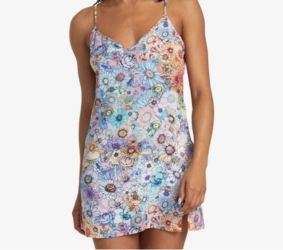 RVCA x Sage Vaughn Women s Multicolor Floral V-Neck Strappy Slip Mini Dress XS/6