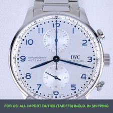 IWC Portugieser Chronograph IW371617 41mm Silver Dial Full Set box papers