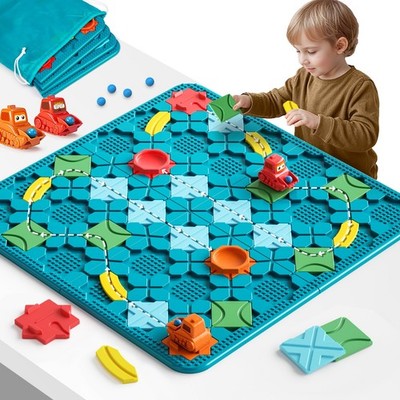 Kids Toys STEM Board Games - Large Size Logical Road Builder Educational Brai...