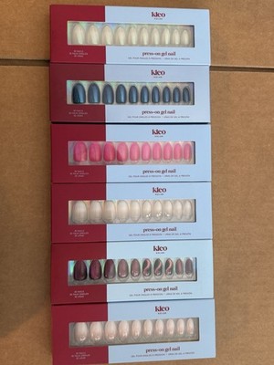 Kleo Kolor Nails ~ Lot of 6 Almond Shaped Press Ons NIB