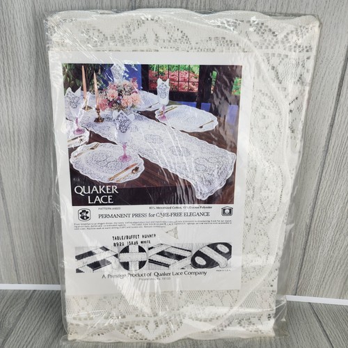 Quaker Lace White Buffet Table Runner 15x36 Pattern #8920 USA NIP ...
