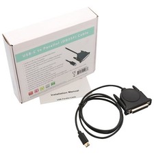 Syba SD-ADA10012 USB Type C Printer to Parallel Female Cable, Bi-Directional