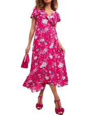 New Joe Browns  Pink Francesca Frill Dress  RRP  £60  sz  10 12 14 16 18    (94)