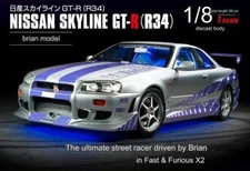 DeAGOSTINI Fast & Furious Nissan Skyline GT-R R34 1:8 Scale Model Car Kit 2F2F