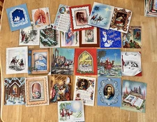 Lot 25 Vintage Religious Christmas Cards Used 1950s 60s