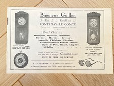 Ancien catalogue Bijouterie Guillon 1930 Fontenay le comte Bijoux montre