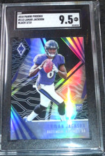 2018 PANINI PHOENIX LAMAR JACKSON #112 ROOKIE BLACK PRIZM BLAST #D 3/10 SGC 9.5
