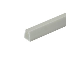 Outwater Plastics White 1/4" Styrene Plastic U-Channel/C-Channel
