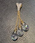 10k dangle pendant with diamond accents — photo 1