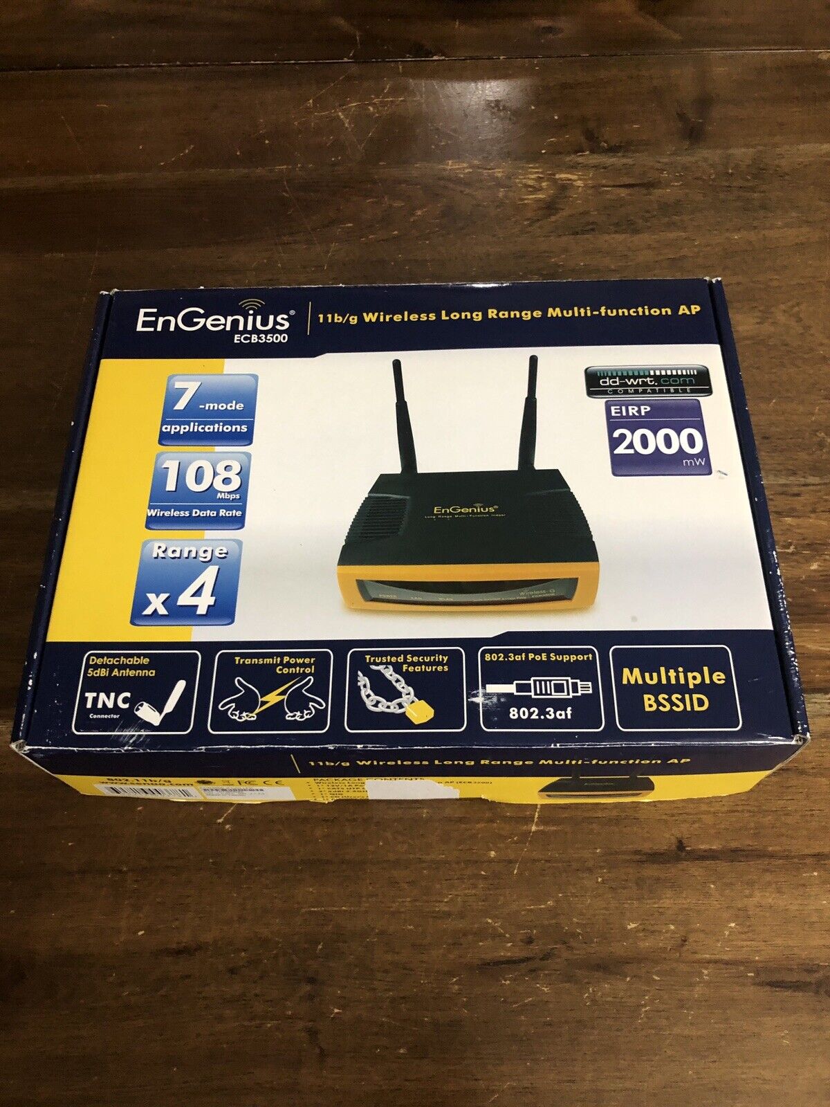 EnGenius ECB-3500 108 Mbps 7 Mode Apps Range X 4 Wireless G Router Open Box.
